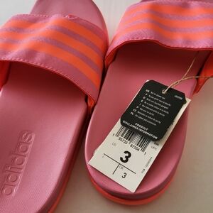 adidas Pink and Orange Women's Slide Sandals